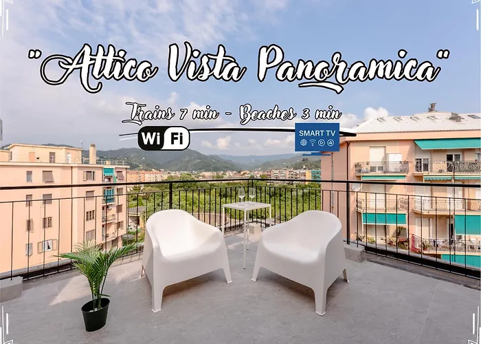 Penthouse Panoramic View - Sea 3min - Ac - Wifi * Albisola Superiore